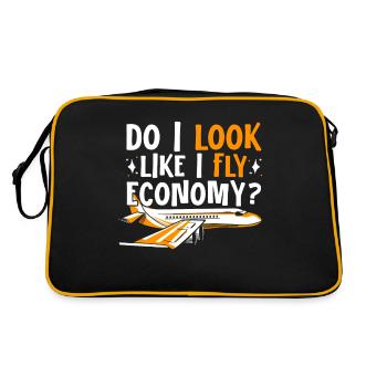 I look like I'm going economy first - Retro Bag - black/gold - Back
