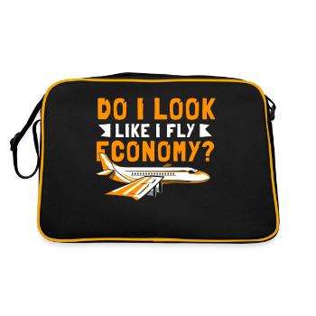 I look like I'm going economy first - Retro Bag - black/gold - Back