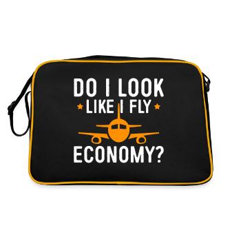I look like I'm going economy first - Retro Bag - black/gold - Back