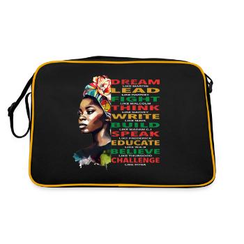 Mena nd Women Black History Month and Juneteenth - Retro Bag - black/gold - Back