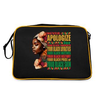Une femme africaine honore le Mois de l’histoire des Noirs - Sac Retro - noir/or - Dos