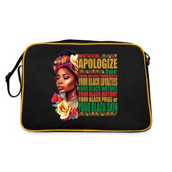 BLM African Pride to Commemorate Black History Mon - Retro Bag - black/gold - Back