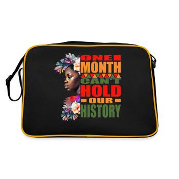 One Month Can't Hold Our History: Black Women - Retro Bag - black/gold - Back