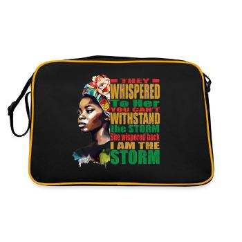 I Love My Roots Black Powerful History Month - Retro Bag - black/gold - Back