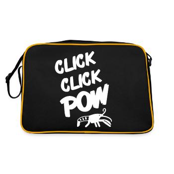 CLICK CLICK POW Retro Funny Pistol Shrimp Designs - Retro Bag - black/gold - Back