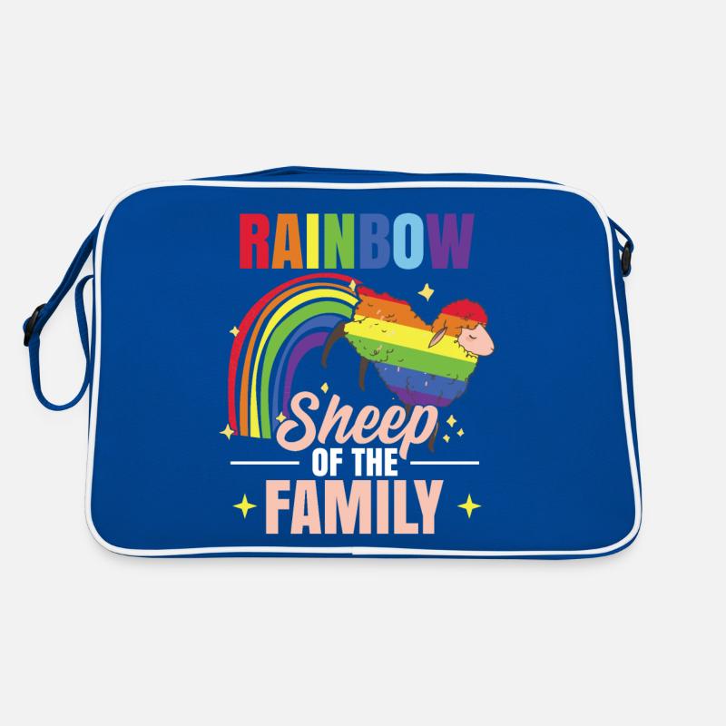 Regenbogenschafe Retro Tasche