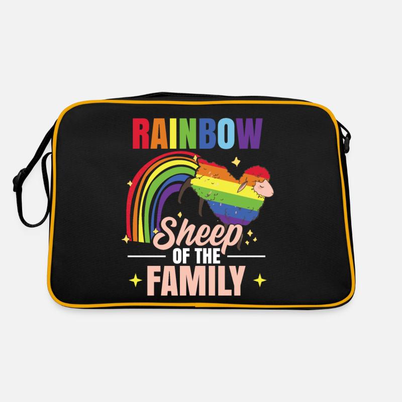 Regenbogenschafe Retro Tasche