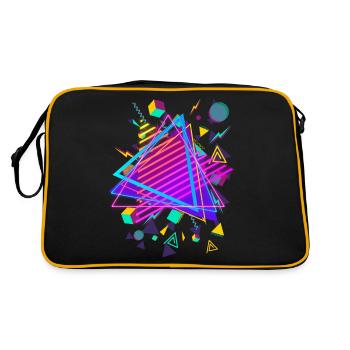 Vaporwave Synthwave 80's 70's Disco Retro Vintage - Sac Retro - noir/or - Dos