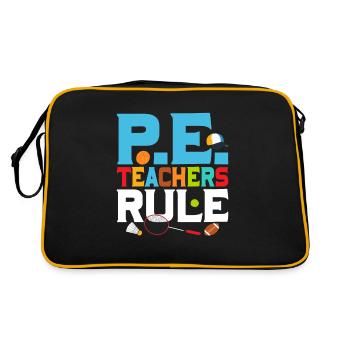 P.E. Teachers Rule School Physical Education - Retro Bag - black/gold - Back