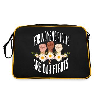 We fight for women's rights - Retro Bag - black/gold - Back