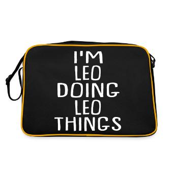 Je suis Leo faisant des choses de Léo Nom de Léo - Sac Retro - noir/or - Dos
