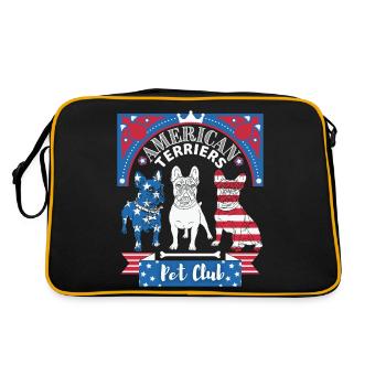 American Terrier, Boston Terrier, Pet Club - Sac Retro - noir/or - Dos