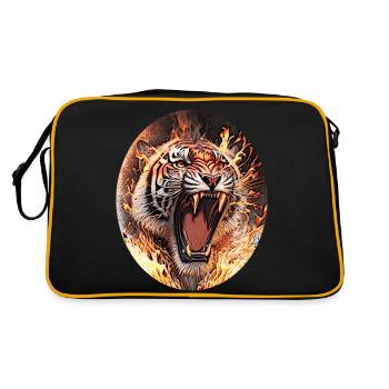 Tiger on fire - Sac Retro - noir/or - Dos