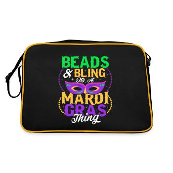 Beads & Bling It's A Mardi Gras Thing Mask Parade - Retro Bag - black/gold - Back