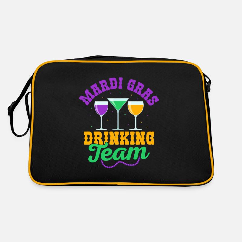 Mardi Gras Drinking Team Parade BeadsParty Retro Bag