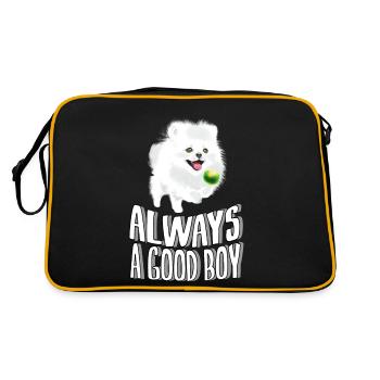 Pomeran always a good boy - Retro Bag - black/gold - Back
