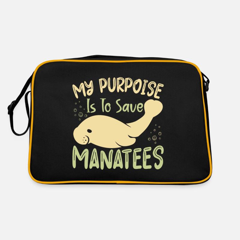 deep inside i am a manatee Retro Tasche