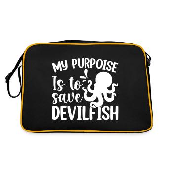 Poisson diable Poisson diable - Sac Retro - noir/or - Dos