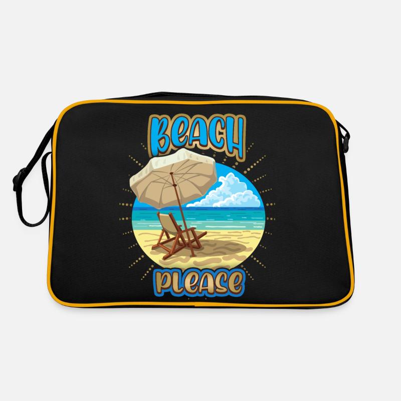 Vacances au bord de la mer, vacances, dire Plage-S’il vous plaît Sac Retro