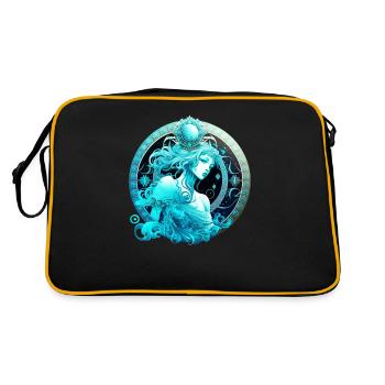 Portez votre signe du zodiaque astrologique avec fierté: Aquari - Sac Retro - noir/or - Dos