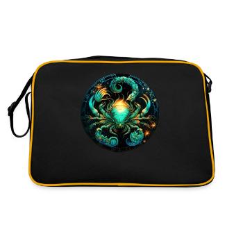 Portez votre signe du zodiaque astrologique avec fierté: Cancer - Sac Retro - noir/or - Dos