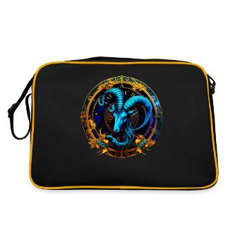 Portez votre signe du zodiaque astrologique avec fierté: Capric - Sac Retro - noir/or - Dos
