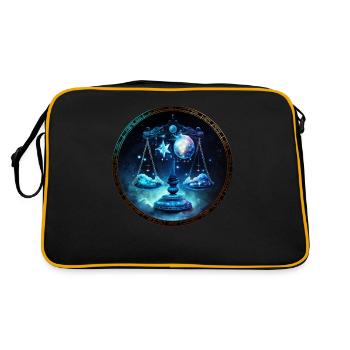 Portez votre signe du zodiaque astrologique avec fierté: Balance - Sac Retro - noir/or - Dos