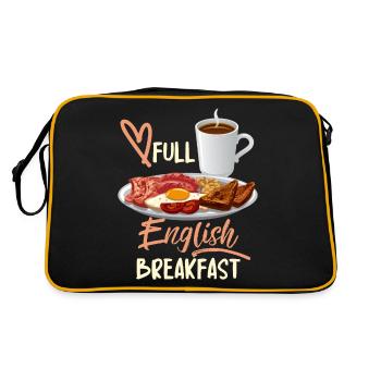 Petit-déjeuner anglais, devis de petit-déjeuner anglais - Sac Retro - noir/or - Dos