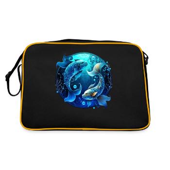 Portez votre signe du zodiaque astrologique avec fierté: Poissons - Sac Retro - noir/or - Dos
