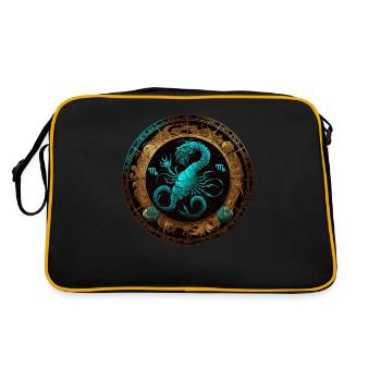 Portez votre signe du zodiaque astrologique avec fierté: Scorpion - Sac Retro - noir/or - Dos