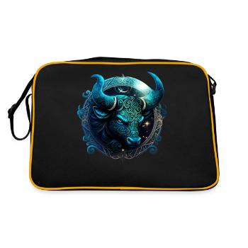 Portez votre signe du zodiaque astrologique avec fierté: Taureau - Sac Retro - noir/or - Dos