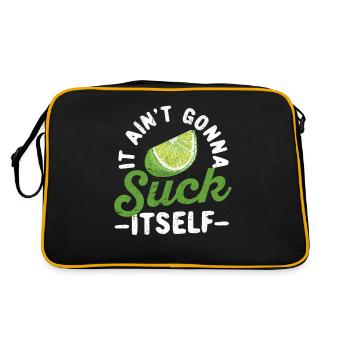 It won't suck itself mariachi lust - Retro Bag - black/gold - Back
