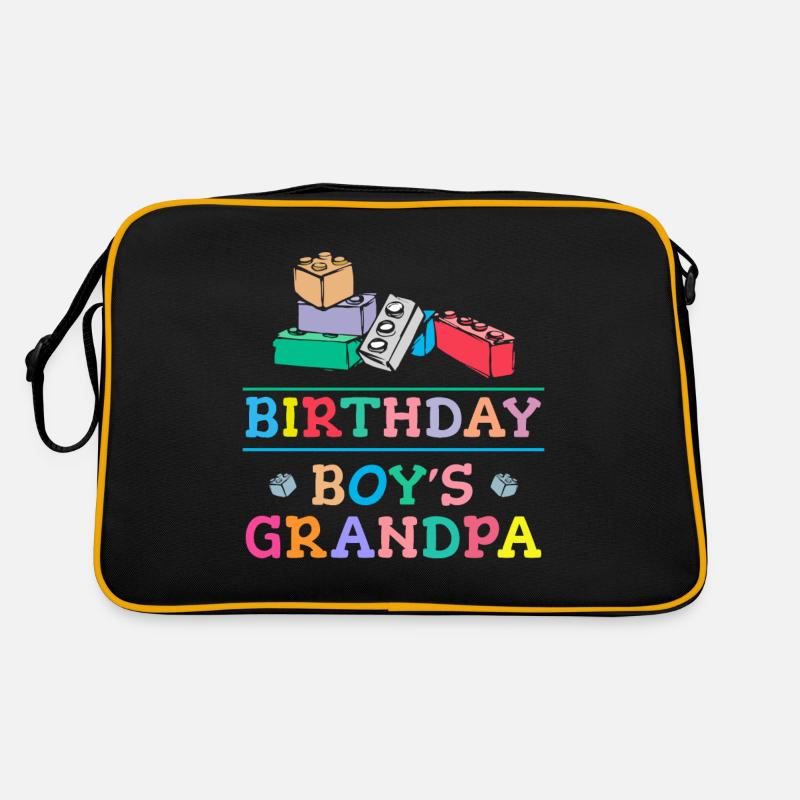 Blocs de construction de grand-père garçon d’anniversaire Sac Retro