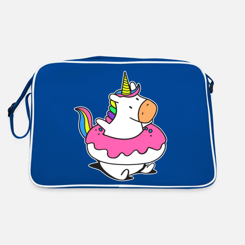 Regenbogen Einhorn Schwimmer Floaty Donut Retro Tasche