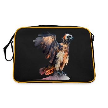 The bearded vulture: symbol of natural grandeur - Retro Bag - black/gold - Back