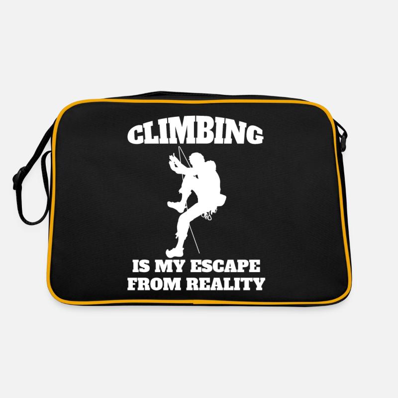 Kletterer Berg Bergklettern Klettern Bergsteigen Retro Tasche