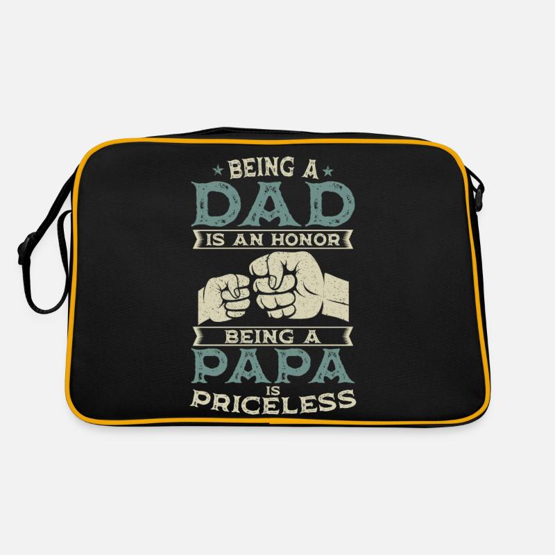 Vater Sein Is Eine Ehre Papa Unbezahlbare Vatertag Retro Tasche
