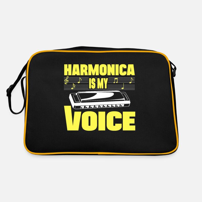 Harmonica Is My Voice French Harp Player Gift Idea Retro Tasche