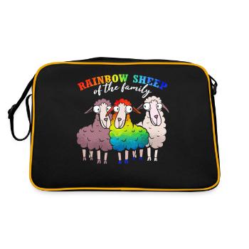 Rainbow Sheep Of The Family - Retro Bag - black/gold - Back