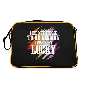 Lesbian Quote Funny Pride Month - Retro Bag - black/gold - Back