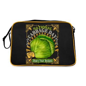 Chou blanc, chou blanc, drôle de dicton Jour du chou - Sac Retro - noir/or - Dos