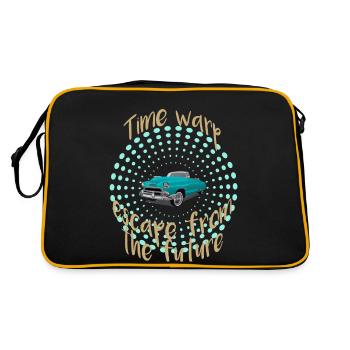Time warp - Retro Bag - black/gold - Back