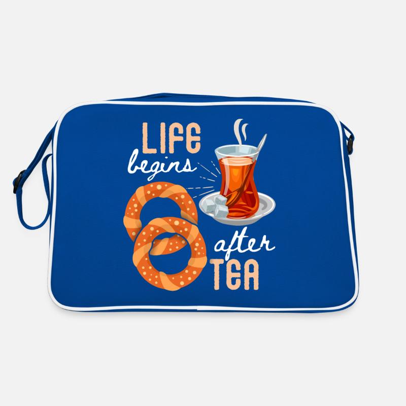 Turkish Tea, Tea Drinker, Simit, Funny Saying Retro Bag