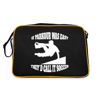Parkour Runner Extreme Sports Parkour Runner Gift - Retro Bag - black/gold - Back