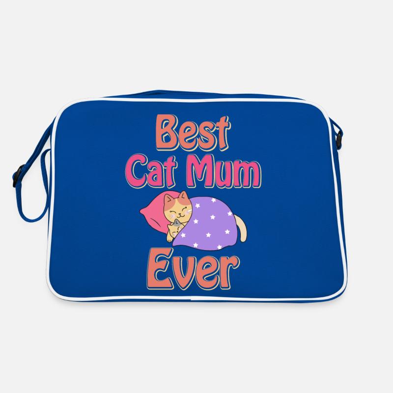 Beste Katzen Mutter Retro Tasche