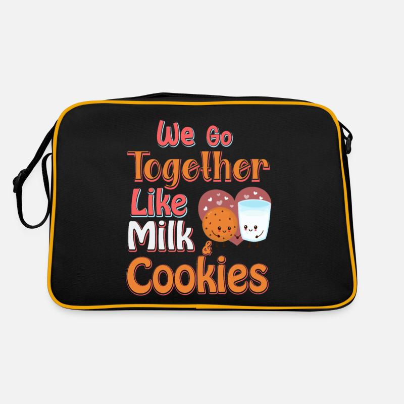 We belong together like milk and biscuits - Retro Bag - black/gold