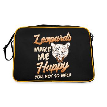 Les léopards me rendent heureux pas tellement rétro drôle - Sac Retro - noir/or - Dos