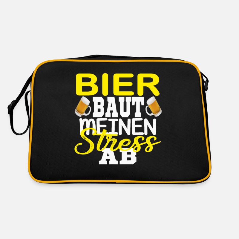 Bier Baut meinen Stress AB: Biertrinker Kostüm Retro Tasche