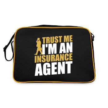 Versicherungsagent Gutachter Versicherungsmakler - Retro Tasche - Schwarz/Gold - Hinten