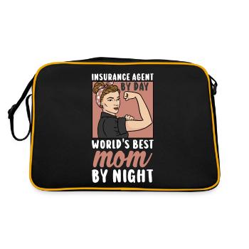 Versicherungsagent Gutachter Versicherungsmakler - Retro Tasche - Schwarz/Gold - Hinten